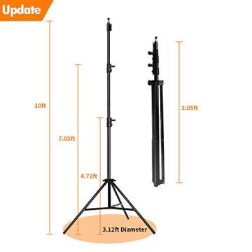MOUNTDOG Portable 10ft Photography Light Stand for Everyone