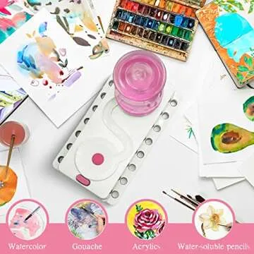 Paint Brush Cleaner, Brush Rinser Water Paint Cleaner, Paintbrush Cleaner for kids, Paint Brush Rinser with Drain, Multifunctional Paint Brush Cleaner Tool, Water Cycle Rinser for Acrylic Art Supplies