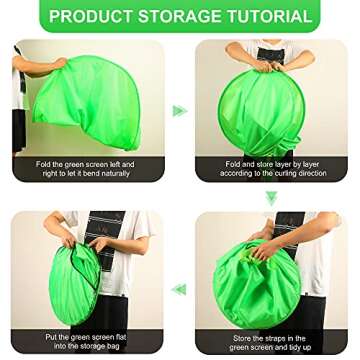 Retractable Green Screen Chair Attachable Backdrop Panel