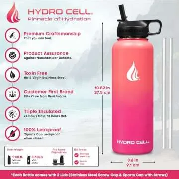 Hydro Cell Insulated Water Bottle for Hot & Cold Drinks