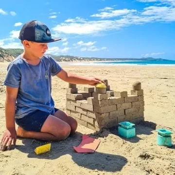 Sand Pal Beach Toys - 9-Piece Kids Castle Building Kit