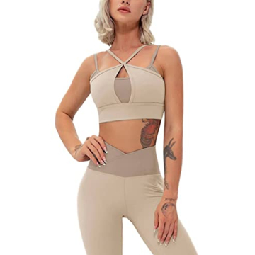 Trendy QINSEN Yoga Outfits with Supportive Sports Bra