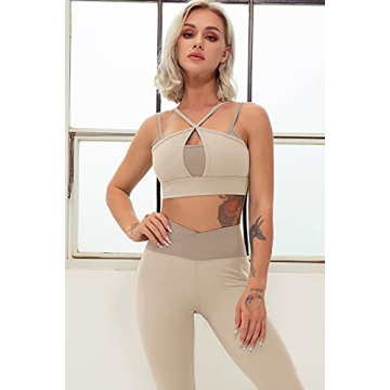 Trendy QINSEN Yoga Outfits with Supportive Sports Bra