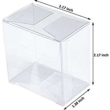 Nicunom 100 Pack Clear Macaron Boxes - Perfect Bakery Packaging for Any Occasion