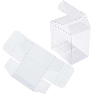 Nicunom Clear Macaron Boxes - 100 Pack for Desserts
