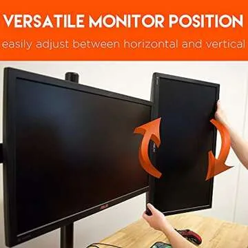 ECHOGEAR Triple Monitor Stand for 27" Screens - Effortless Setup