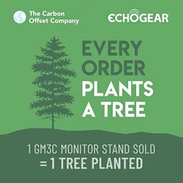 ECHOGEAR 3 Monitor Desk Stand for Screens Up to 27" - Triple Desk Mount with Lock Down Clamp to Eliminate Screen Wobble - Adjust Tilt, Orientation & Swivel of Each Monitor Without Tools