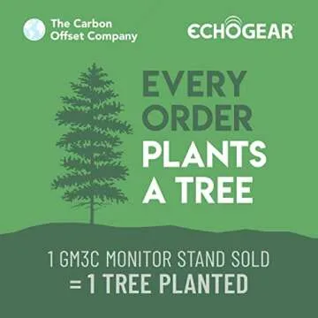 ECHOGEAR Triple Monitor Stand for 27" Screens - Effortless Setup