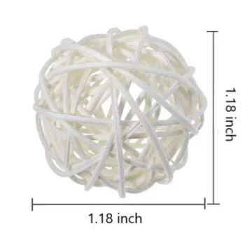 LIUSM 20 Colorful Rattan Balls for Birds and Crafts