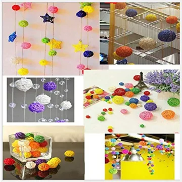 LIUSM 20 Colorful Rattan Balls for Birds and Crafts