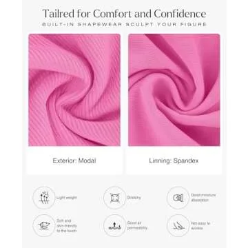 Popilush Long Sleeve Midi Dress Bodycon Party Dress Shapewear Tummy Control Cocktail Dresses Built-in Bra