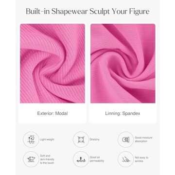 Popilush Long Sleeve Midi Dress Bodycon Party Dress Shapewear Tummy Control Cocktail Dresses Built-in Bra