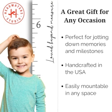 Boho Wooden Growth Chart for Kids - Stylish Height Wall Decor