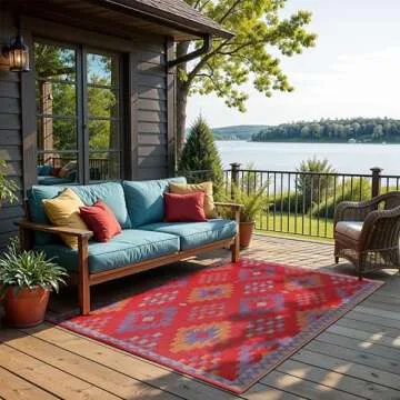 Lush Ambience Outdoor Rug - Waterproof & Reversible 3X5 ft
