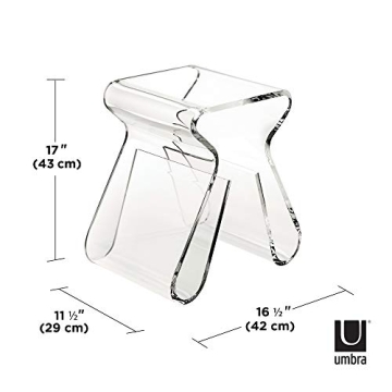 Umbra Magino Acrylic Side Table Stool with Storage