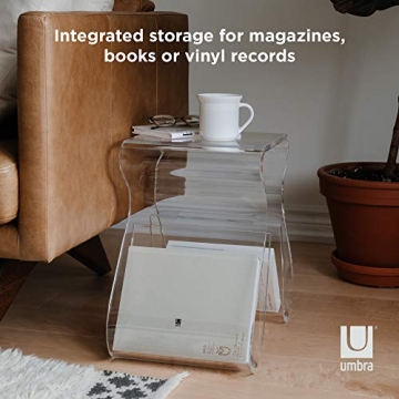 Umbra Magino Acrylic Side Table Stool with Storage