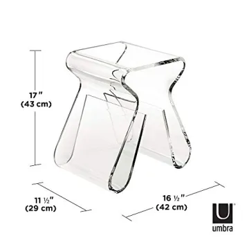 Umbra Magino Acrylic Side Table Stool with Storage