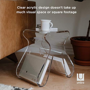 Umbra Magino Acrylic Side Table Stool with Storage