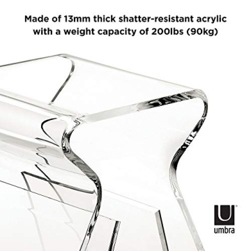 Umbra Magino Acrylic Side Table Stool with Storage