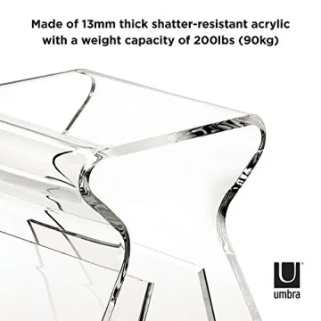Umbra Magino Acrylic Side Table Stool with Storage