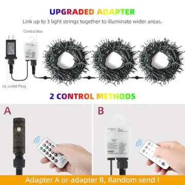 Chuya 300LED Dual Color Changing Christmas Tree Lights,Warm White to Multi Color,End-to-End Plug 11 Modes,105ft Outdoor Indoor String Lights for Christmas Holidays Party Wedding Decoration