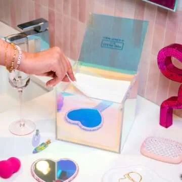 CLEAN SKIN CLUB The Prism Box for Clean Towels XL™,Vibrant Storage Solution for 50 Disposable Towels, Stylish and Functional Bathroom Accessory