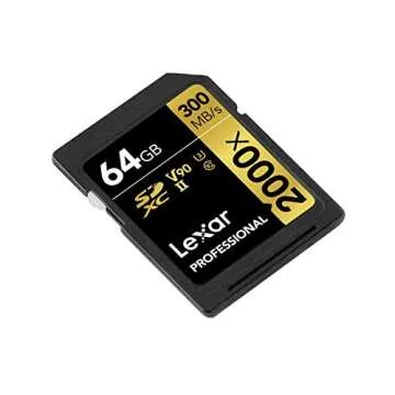 Lexar Professional 2000x 64GB SDXC UHS-II Card (LSD64GCBNA2000R)