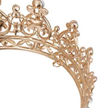 Joypea Crown Women Girls Rhinestone Womens Vintage Tiara Queens Birthday Pageant Costume Crown Bridal Crowns for Wedding Halloween
