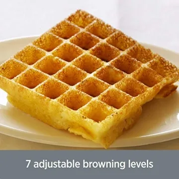 PS7U7 Digital Waffle Maker with Removable Plates, 4-Slice
