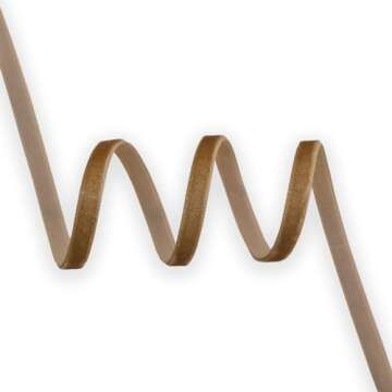 HATIANGE Khaki Velvet Ribbon 1/4 Inch X 50 Yards for Crafting