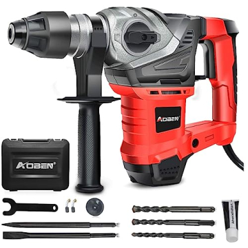 AOBEN Rotary Hammer Drill with Vibration Control and Safety Clutch,13 Amp Heavy Duty 1-1/4 Inch SDS-...