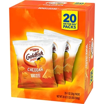 Goldfish Cheddar Cheese Crackers 1 oz Snack Packs