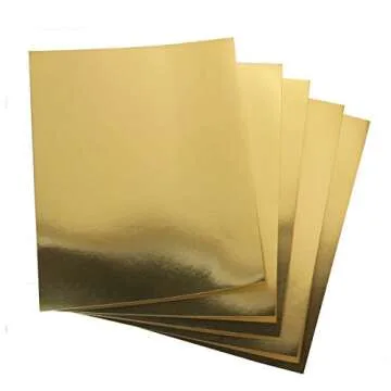 Hygloss Gold Metallic Foil Card Stock - 100 Sheets - 8.5x11