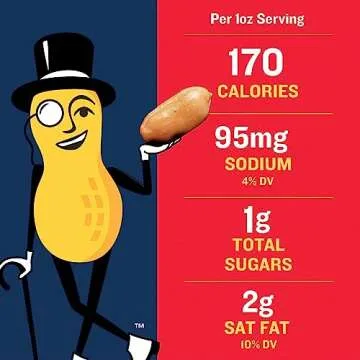 PLANTERS Salted Peanuts Cocktail, Party Snack, Plant-Based Protein, After School Snack, Roasted in Peanut Oil, Salted Nuts, Snacks for Adults, Bulk Nuts, Kosher, 2.19lb Jar