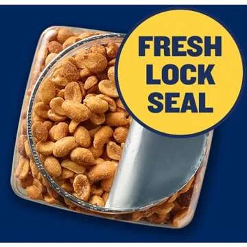 PLANTERS Salted Peanuts Cocktail, Party Snack, Plant-Based Protein, After School Snack, Roasted in Peanut Oil, Salted Nuts, Snacks for Adults, Bulk Nuts, Kosher, 2.19lb Jar