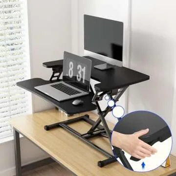 FLEXISPOT Standing Desk Converter Sit to Stand up Desk Riser Height Adjustable Computer Workstation