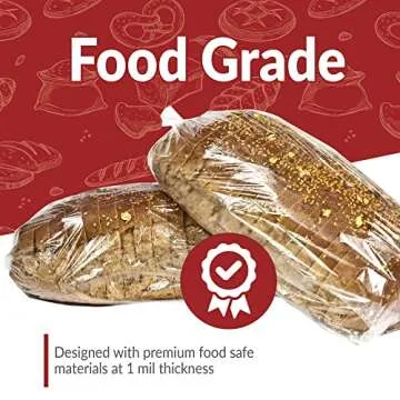 Reli. Bread Bags | 250 Pack with Twist Ties for Freshness