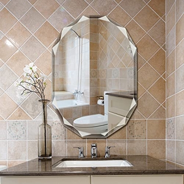 Stylish SNUGACE Frameless Bathroom Vanity Mirror - 30" x 36"