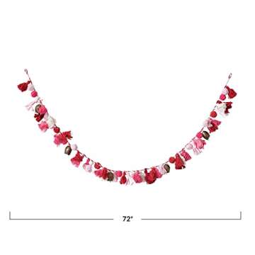 72' Recycled Cotton Tassel & Bell Garland - Creative Co-Op
