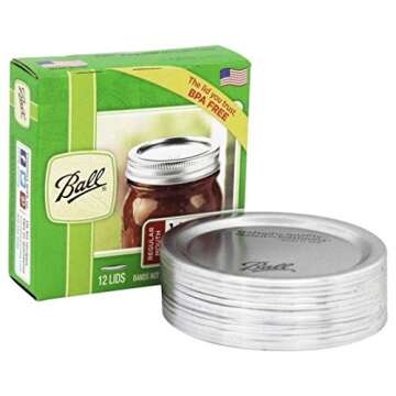 Ball Regular Mouth Canning Jar Lids - 12 Count (96 Total)