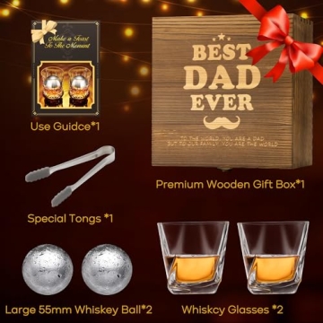 Best Dad Christmas Gifts - 2024 Whiskey Stone Set