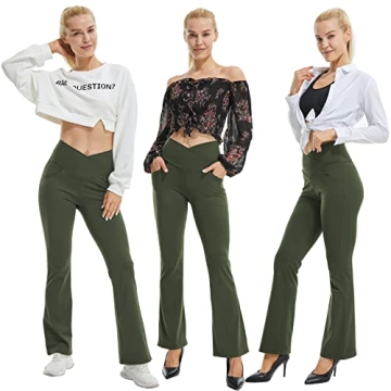 FireSwan Flare Leggings with Pockets for Women