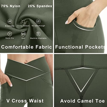 FireSwan Flare Leggings with Pockets for Women