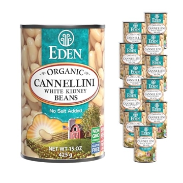 Eden Organic Cannellini Beans No Salt Added 15-Ounce Cans Pack of 12