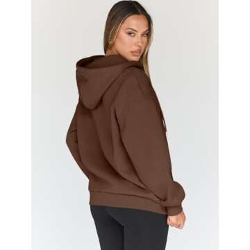 Trendy Queen Womens Oversized Zip-Up Hoodies for Winter