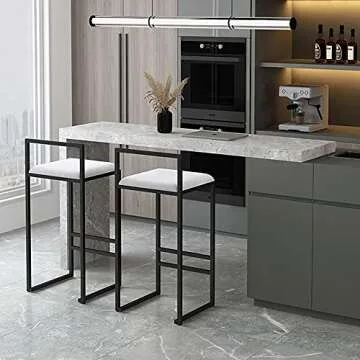 Stylish Velvet Bar Stools Set of 2 for Modern Dining