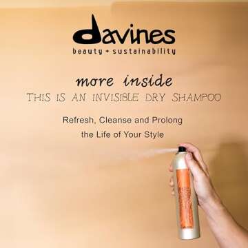 Davines This Is An Invisible Dry Shampoo, Residue-Free Cleansing And Volumizing Formula, Absorbs Oil With A Soft And Natural Finish, Vanilla And Grapefruit Scented, 6.03 Fl. Oz