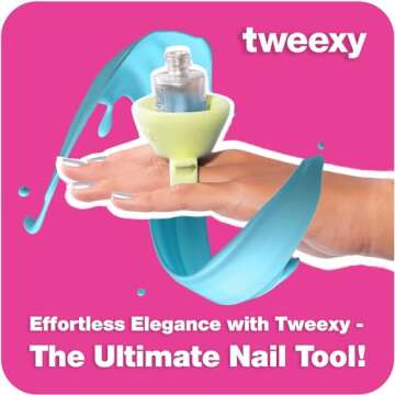 Tweexy Wearable Nail Polish Holder Ring for Easy Application