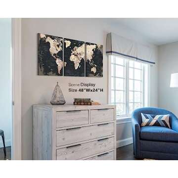 Black and White Wall Art Framed Office Vintage Wall Decor for Bedroom Home Decorations for Living Ro...