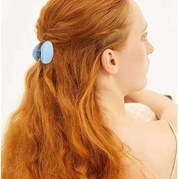 Large Nonslip Claw Hair Clips - Strong Hold for Thin & Thick Hair, Retro 90's Style for Women